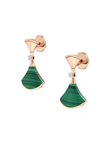 BVLGARI Women's Divas' Dream 18K Rose Gold, Malachite & Diamond Earrings - Rose Gold | Thumbnail 3 BVLGARI Women's Divas' Dream 18K Rose Gold, Malachite & Diamond Earrings - Rose Gold | Thumbnail 3
