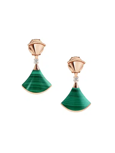 BVLGARI Women's Divas' Dream 18K Rose Gold, Malachite & Diamond Earrings - Rose Gold | Thumbnail 1 BVLGARI Women's Divas' Dream 18K Rose Gold, Malachite & Diamond Earrings - Rose Gold | Thumbnail 1