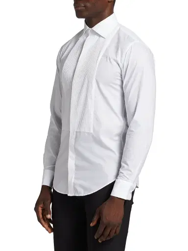 Giorgio Armani Men's Tuxedo Shirt - Fancy White - Size 17 | Thumbnail 4 Giorgio Armani Men's Tuxedo Shirt - Fancy White - Size 17 | Thumbnail 4