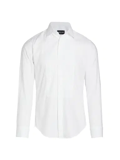Giorgio Armani Men's Tuxedo Shirt - Fancy White - Size 17 | Thumbnail 1 Giorgio Armani Men's Tuxedo Shirt - Fancy White - Size 17 | Thumbnail 1