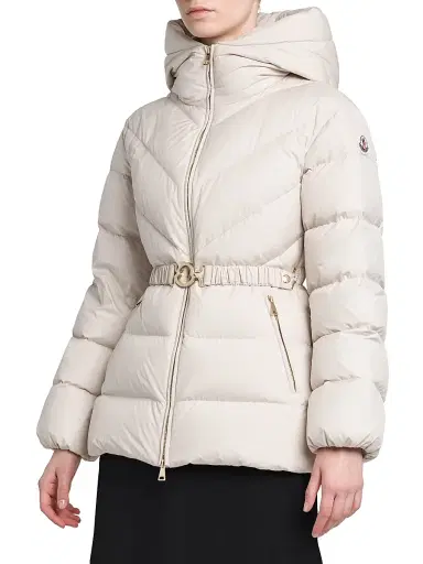 Moncler Women's Brosse Belted Puffer Jacket - White - Size XXL | Thumbnail 3 Moncler Women's Brosse Belted Puffer Jacket - White - Size XXL | Thumbnail 3