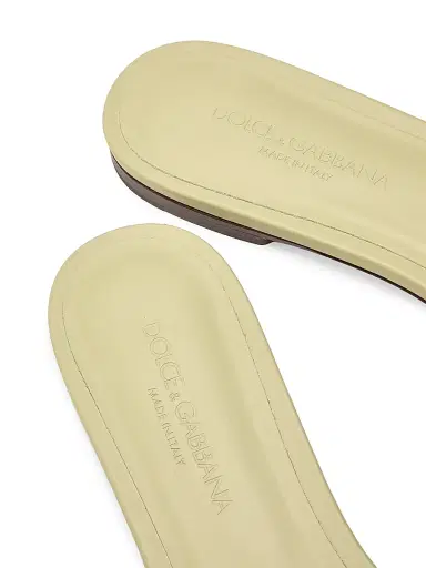 Dolce & Gabbana Women's DG Interlocked Leather Sandals - Salvia - Size 11.5 | Thumbnail 6 Dolce & Gabbana Women's DG Interlocked Leather Sandals - Salvia - Size 11.5 | Thumbnail 6