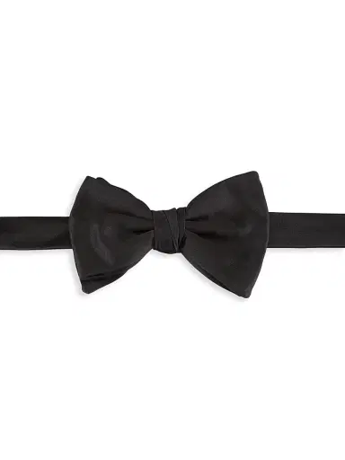 Giorgio Armani Men's Silk Bow Tie - Black | Thumbnail 1 Giorgio Armani Men's Silk Bow Tie - Black | Thumbnail 1