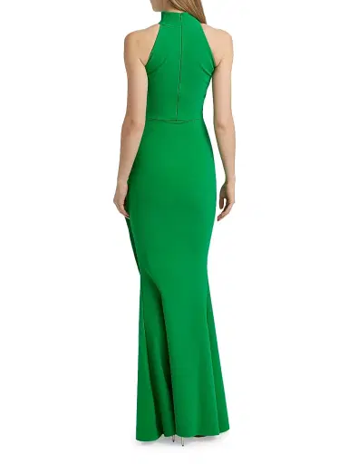 Chiara Boni La Petite Robe Women's Gudrum Halter Ruffle Gown | Thumbnail 5 Chiara Boni La Petite Robe Women's Gudrum Halter Ruffle Gown | Thumbnail 5