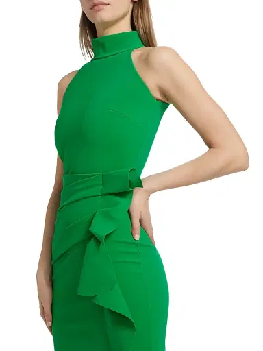 Chiara Boni La Petite Robe Women's Gudrum Halter Ruffle Gown | Thumbnail 6 Chiara Boni La Petite Robe Women's Gudrum Halter Ruffle Gown | Thumbnail 6