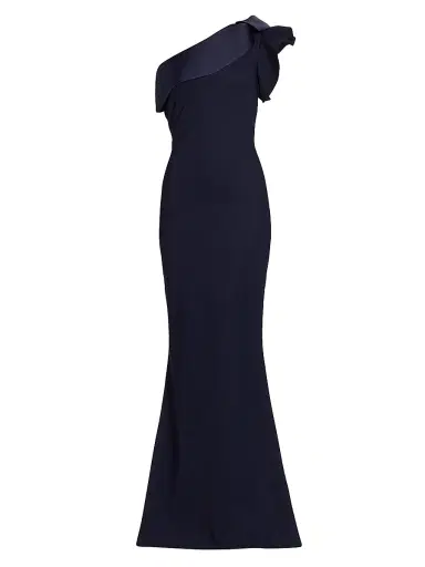 Chiara Boni La Petite Robe Women's Kika Ra Ruffled One-Shoulder Trumpet Gown | Thumbnail 1 Chiara Boni La Petite Robe Women's Kika Ra Ruffled One-Shoulder Trumpet Gown | Thumbnail 1