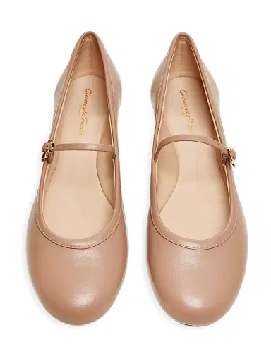 Gianvito Rossi Women's Carla Leather Ballet Flats - Praline | Thumbnail 4 Gianvito Rossi Women's Carla Leather Ballet Flats - Praline | Thumbnail 4
