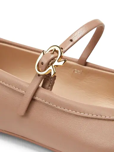 Gianvito Rossi Women's Carla Leather Ballet Flats - Praline | Thumbnail 5 Gianvito Rossi Women's Carla Leather Ballet Flats - Praline | Thumbnail 5