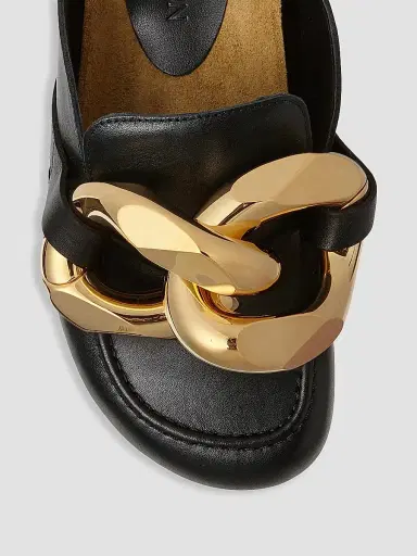 JW Anderson Women's Chain Leather Loafer Mules - Black | Thumbnail 4 JW Anderson Women's Chain Leather Loafer Mules - Black | Thumbnail 4