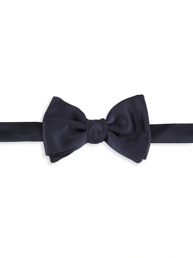 Men's Silk Bow Tie - Blue Men's Silk Bow Tie - Blue