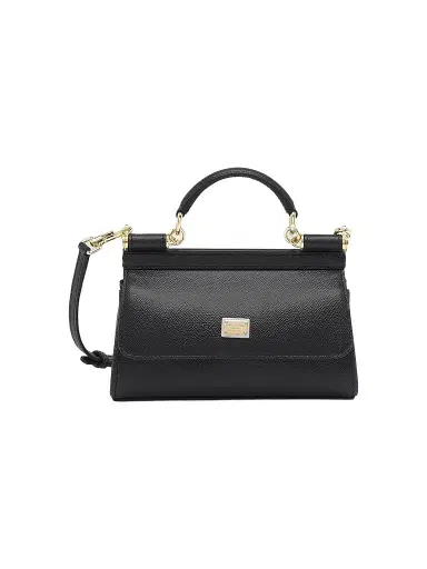 Dolce & Gabbana Women's Small Sicily Leather Handbag - Black | Thumbnail 1 Dolce & Gabbana Women's Small Sicily Leather Handbag - Black | Thumbnail 1