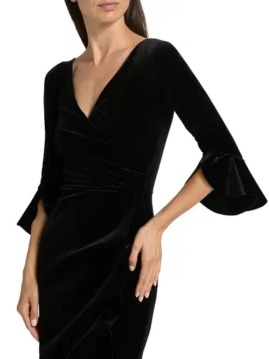 Chiara Boni La Petite Robe Women's Triana Velvet Wrap Dress | Thumbnail 6 Chiara Boni La Petite Robe Women's Triana Velvet Wrap Dress | Thumbnail 6