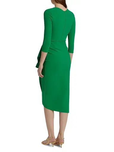 Chiara Boni La Petite Robe Women's Gathered Side Midi-Dress - Kelly Green | Thumbnail 5 Chiara Boni La Petite Robe Women's Gathered Side Midi-Dress - Kelly Green | Thumbnail 5