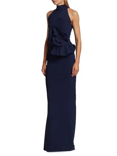 Chiara Boni La Petite Robe Women's Hebana Halter Rosette Gown | Thumbnail 4 Chiara Boni La Petite Robe Women's Hebana Halter Rosette Gown | Thumbnail 4