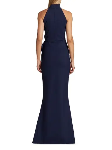 Chiara Boni La Petite Robe Women's Hebana Halter Rosette Gown | Thumbnail 5 Chiara Boni La Petite Robe Women's Hebana Halter Rosette Gown | Thumbnail 5