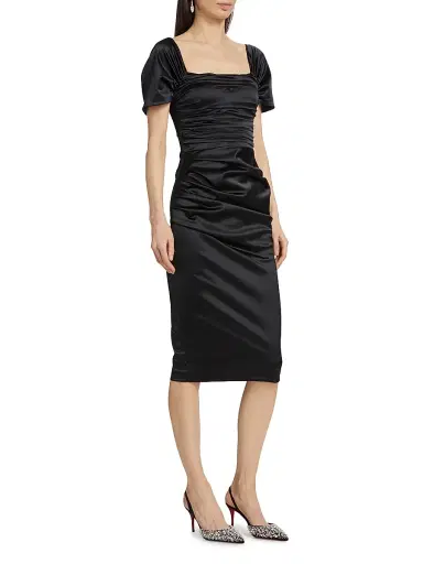 Chiara Boni La Petite Robe Women's Yudali Satin Cocktail Dress | Thumbnail 4 Chiara Boni La Petite Robe Women's Yudali Satin Cocktail Dress | Thumbnail 4