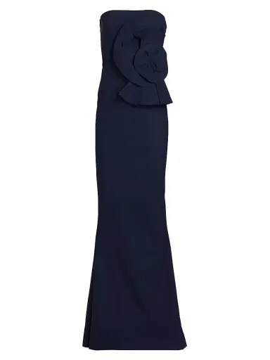 Chiara Boni La Petite Robe Women's Hebe Strapless Ruffle Gown | Thumbnail 1 Chiara Boni La Petite Robe Women's Hebe Strapless Ruffle Gown | Thumbnail 1