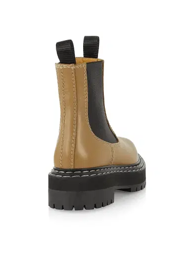 Proenza Schouler Women's Leather Lug-Sole Chelsea Boots - Brown | Thumbnail 3 Proenza Schouler Women's Leather Lug-Sole Chelsea Boots - Brown | Thumbnail 3