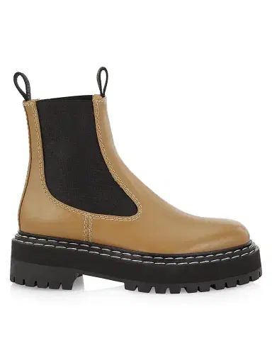 Proenza Schouler Women's Leather Lug-Sole Chelsea Boots - Brown | Thumbnail 1 Proenza Schouler Women's Leather Lug-Sole Chelsea Boots - Brown | Thumbnail 1
