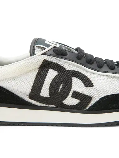 Dolce & Gabbana Women's Logo Colorblocked Low-Top Sneakers - White Black - Size 12 | Thumbnail 6 Dolce & Gabbana Women's Logo Colorblocked Low-Top Sneakers - White Black - Size 12 | Thumbnail 6