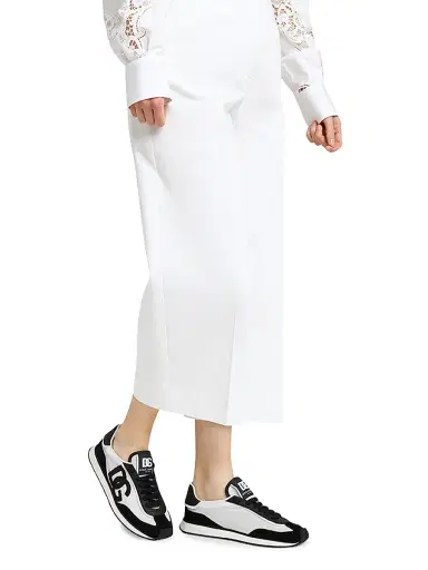 Dolce & Gabbana Women's Logo Colorblocked Low-Top Sneakers - White Black - Size 12 | Thumbnail 7 Dolce & Gabbana Women's Logo Colorblocked Low-Top Sneakers - White Black - Size 12 | Thumbnail 7