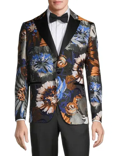 Pal Zileri Men's Floral Dinner Jacket | Thumbnail 3 Pal Zileri Men's Floral Dinner Jacket | Thumbnail 3