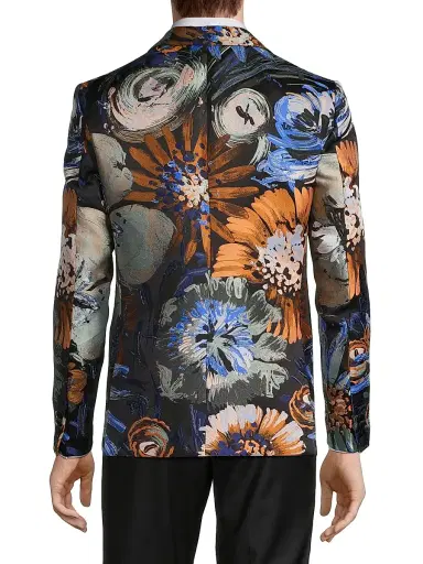 Pal Zileri Men's Floral Dinner Jacket | Thumbnail 5 Pal Zileri Men's Floral Dinner Jacket | Thumbnail 5
