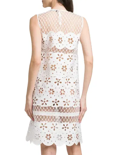 Dolce & Gabbana Women's Floral-Embroidered Cotton-Blend Dress - Bianco Ottico | Thumbnail 5 Dolce & Gabbana Women's Floral-Embroidered Cotton-Blend Dress - Bianco Ottico | Thumbnail 5