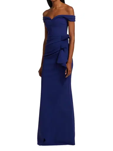 Chiara Boni La Petite Robe Women's Off-The-Shoulder Sweetheart Ruffled Gown | Thumbnail 4 Chiara Boni La Petite Robe Women's Off-The-Shoulder Sweetheart Ruffled Gown | Thumbnail 4
