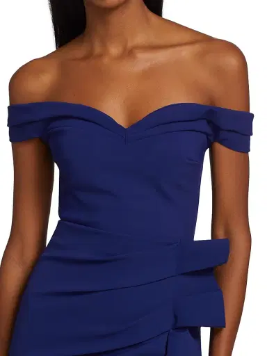 Chiara Boni La Petite Robe Women's Off-The-Shoulder Sweetheart Ruffled Gown | Thumbnail 6 Chiara Boni La Petite Robe Women's Off-The-Shoulder Sweetheart Ruffled Gown | Thumbnail 6