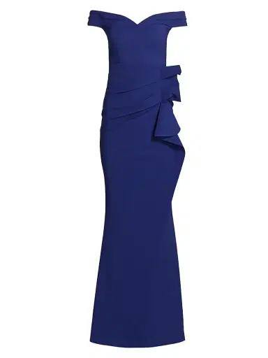 Chiara Boni La Petite Robe Women's Off-The-Shoulder Sweetheart Ruffled Gown | Thumbnail 1 Chiara Boni La Petite Robe Women's Off-The-Shoulder Sweetheart Ruffled Gown | Thumbnail 1