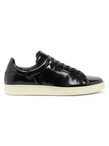 Tom Ford Men's Patent Leather Low-Top Sneakers - Black Cream | Thumbnail 1 Tom Ford Men's Patent Leather Low-Top Sneakers - Black Cream | Thumbnail 1