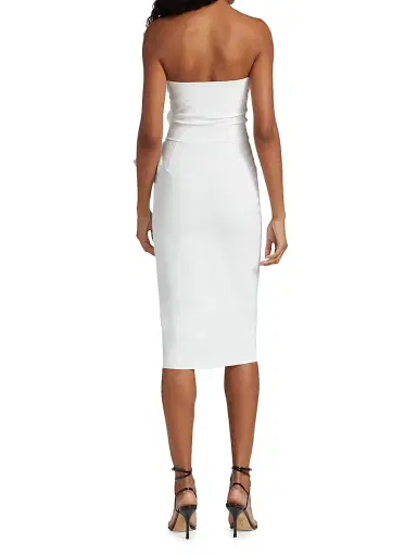 Chiara Boni La Petite Robe Women's Hebe Strapless Ruffle Sheath Dress | Thumbnail 5 Chiara Boni La Petite Robe Women's Hebe Strapless Ruffle Sheath Dress | Thumbnail 5