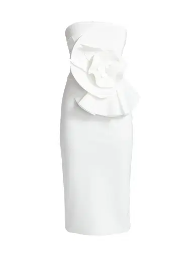 Chiara Boni La Petite Robe Women's Hebe Strapless Ruffle Sheath Dress | Thumbnail 1 Chiara Boni La Petite Robe Women's Hebe Strapless Ruffle Sheath Dress | Thumbnail 1