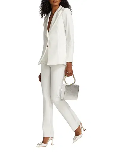 Chiara Boni La Petite Robe Women's Alex Single-Breasted Blazer | Thumbnail 2 Chiara Boni La Petite Robe Women's Alex Single-Breasted Blazer | Thumbnail 2