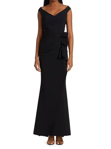 Chiara Boni La Petite Robe Women's Silveria Ruffle Peplum Maxi Gown | Thumbnail 3 Chiara Boni La Petite Robe Women's Silveria Ruffle Peplum Maxi Gown | Thumbnail 3