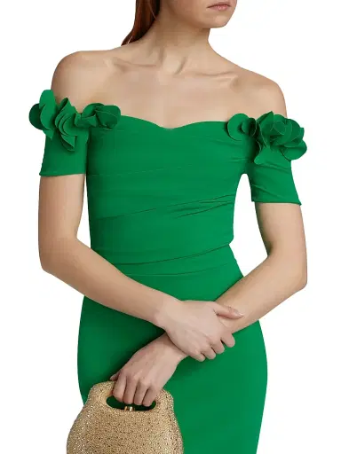 Chiara Boni La Petite Robe Women's Yiana Off-The-Shoulder Midi-Dress | Thumbnail 6 Chiara Boni La Petite Robe Women's Yiana Off-The-Shoulder Midi-Dress | Thumbnail 6
