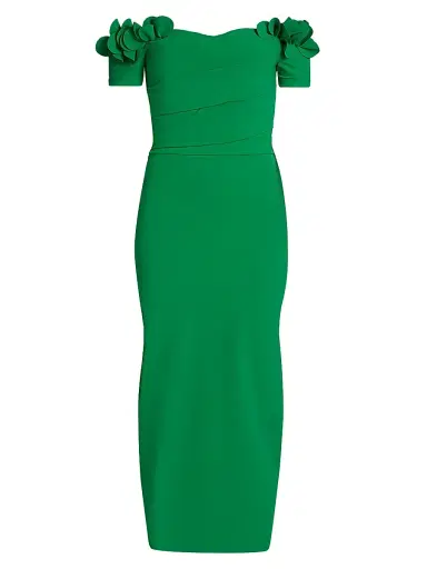 Chiara Boni La Petite Robe Women's Yiana Off-The-Shoulder Midi-Dress | Thumbnail 1 Chiara Boni La Petite Robe Women's Yiana Off-The-Shoulder Midi-Dress | Thumbnail 1