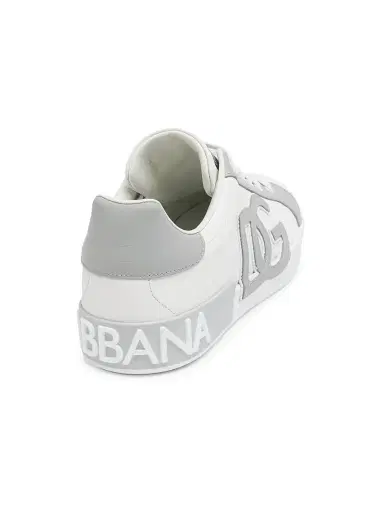 Dolce & Gabbana Men's Portofino Lace-Up Sneakers - White Grey | Thumbnail 3 Dolce & Gabbana Men's Portofino Lace-Up Sneakers - White Grey | Thumbnail 3