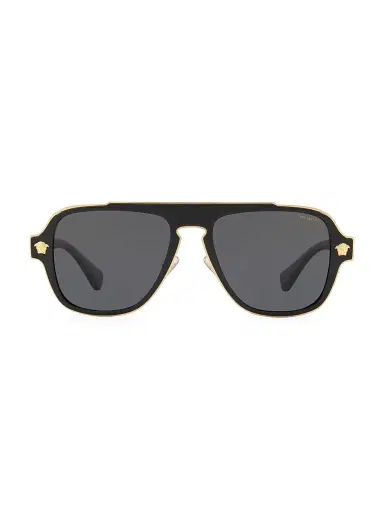 Versace Men's Medusa Charm 56MM Square Sunglasses - Black | Thumbnail 1 Versace Men's Medusa Charm 56MM Square Sunglasses - Black | Thumbnail 1