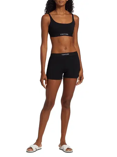 Tom Ford Women's Modal Signature Bralette - Black - Size XXS | Thumbnail 2 Tom Ford Women's Modal Signature Bralette - Black - Size XXS | Thumbnail 2