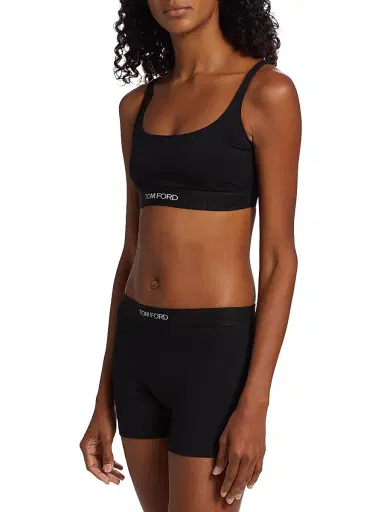 Tom Ford Women's Modal Signature Bralette - Black - Size XXS | Thumbnail 4 Tom Ford Women's Modal Signature Bralette - Black - Size XXS | Thumbnail 4