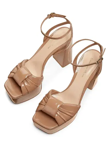 Gianvito Rossi Women's Paradì Leather Sandals - Praline | Thumbnail 4 Gianvito Rossi Women's Paradì Leather Sandals - Praline | Thumbnail 4