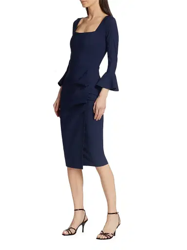 Chiara Boni La Petite Robe Women's Astra Gathered Jersey Midi-Dress | Thumbnail 2 Chiara Boni La Petite Robe Women's Astra Gathered Jersey Midi-Dress | Thumbnail 2