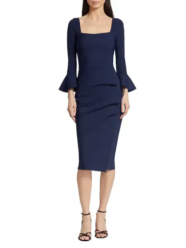 Chiara Boni La Petite Robe Women's Astra Gathered Jersey Midi-Dress | Thumbnail 3 Chiara Boni La Petite Robe Women's Astra Gathered Jersey Midi-Dress | Thumbnail 3
