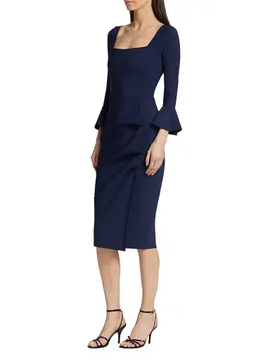 Chiara Boni La Petite Robe Women's Astra Gathered Jersey Midi-Dress | Thumbnail 4 Chiara Boni La Petite Robe Women's Astra Gathered Jersey Midi-Dress | Thumbnail 4