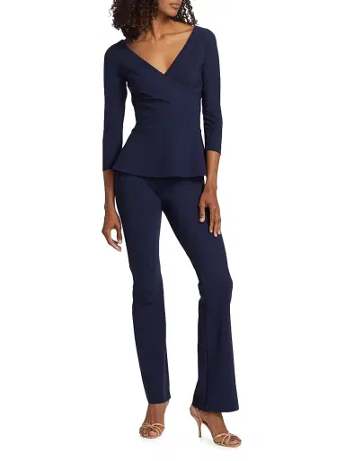 Chiara Boni La Petite Robe Women's Poppy V-Neck Peplum Top | Thumbnail 2 Chiara Boni La Petite Robe Women's Poppy V-Neck Peplum Top | Thumbnail 2