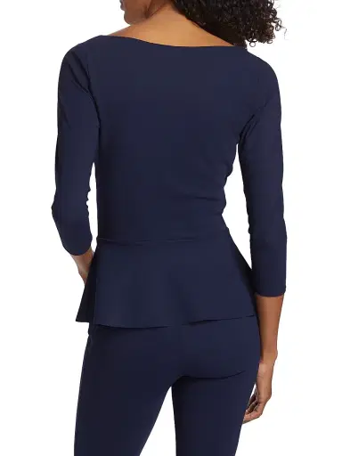 Chiara Boni La Petite Robe Women's Poppy V-Neck Peplum Top | Thumbnail 5 Chiara Boni La Petite Robe Women's Poppy V-Neck Peplum Top | Thumbnail 5