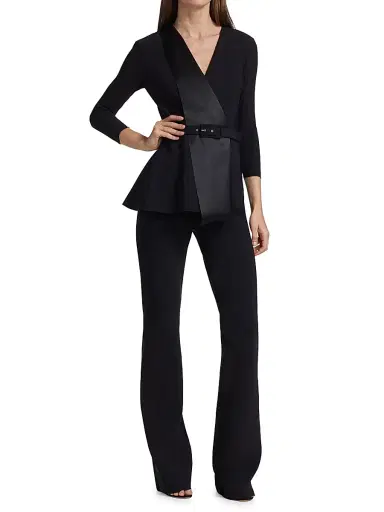 Chiara Boni La Petite Robe Women's Kerolyn Jersey Flare-Leg Jumpsuit | Thumbnail 2 Chiara Boni La Petite Robe Women's Kerolyn Jersey Flare-Leg Jumpsuit | Thumbnail 2