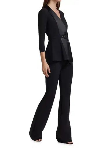 Chiara Boni La Petite Robe Women's Kerolyn Jersey Flare-Leg Jumpsuit | Thumbnail 4 Chiara Boni La Petite Robe Women's Kerolyn Jersey Flare-Leg Jumpsuit | Thumbnail 4